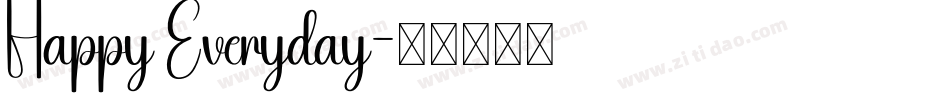 Happy Everyday字体转换